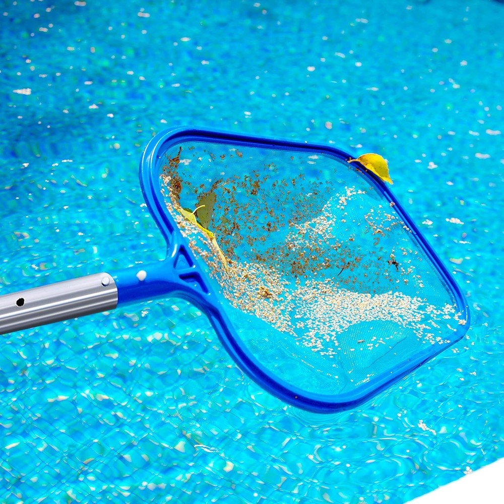 Pool Skimmer Net Fine Mesh Leaf Cleaner Reinforced Frame Spa Cleaning Tool