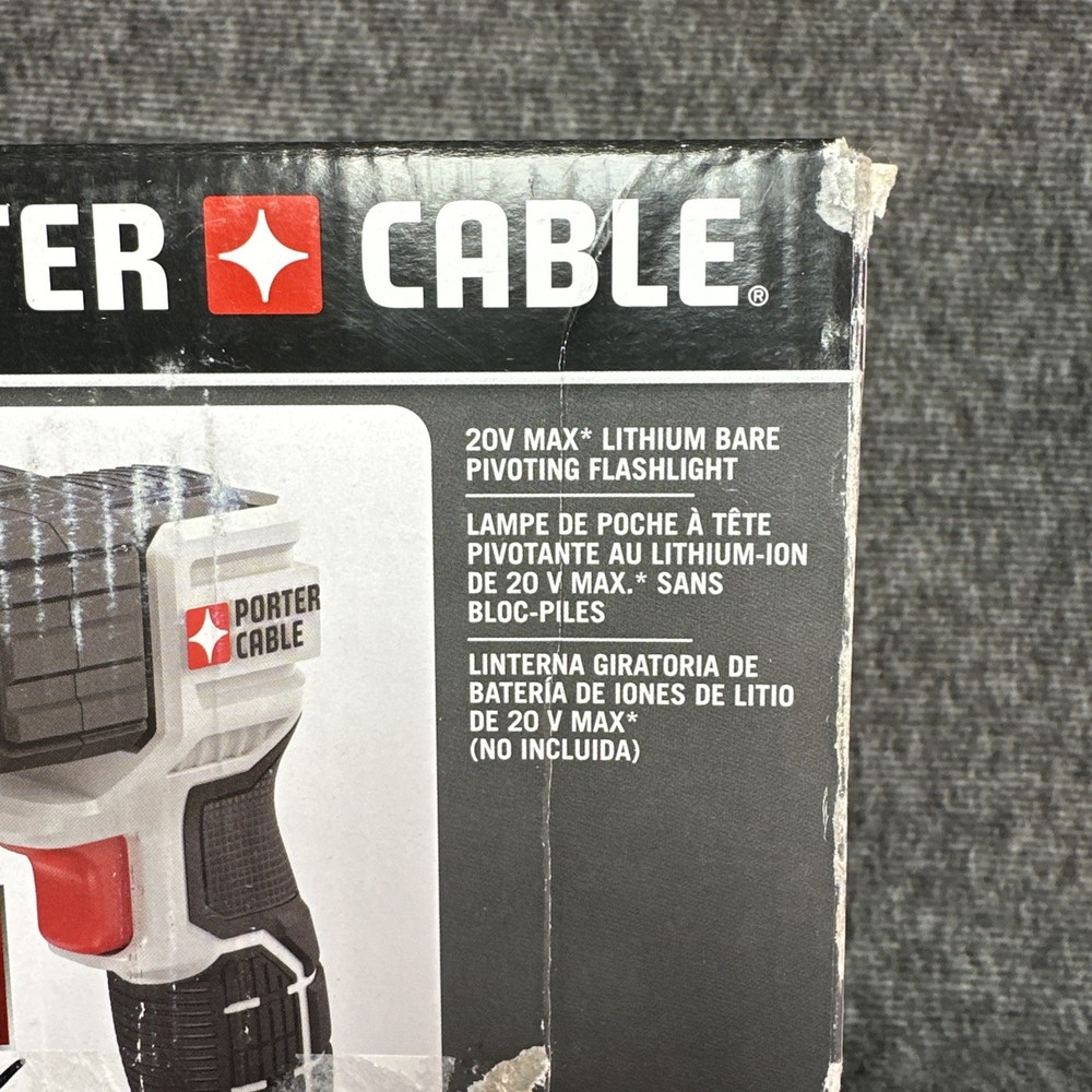 Porter Cable 20V Max Lithium Pivoting Flashlight (Tool Only) SEALED PCC700