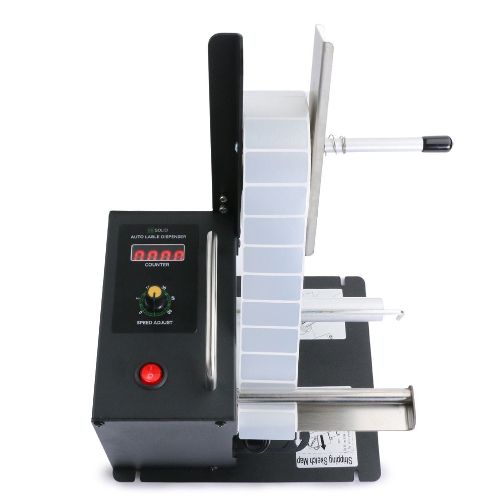 U.S. Solid Automatic Label Dispenser Speed Adjustable w/ Counter 10-115 MM Width