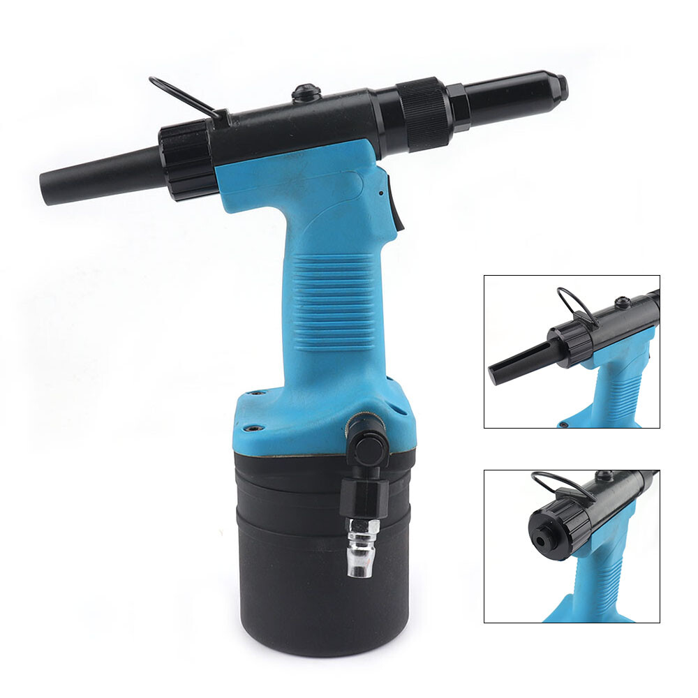 Air Rivets Nut Gun Tool Pneumatic Riveter Pull Setter, 1/8"-3/16" Riveting Range