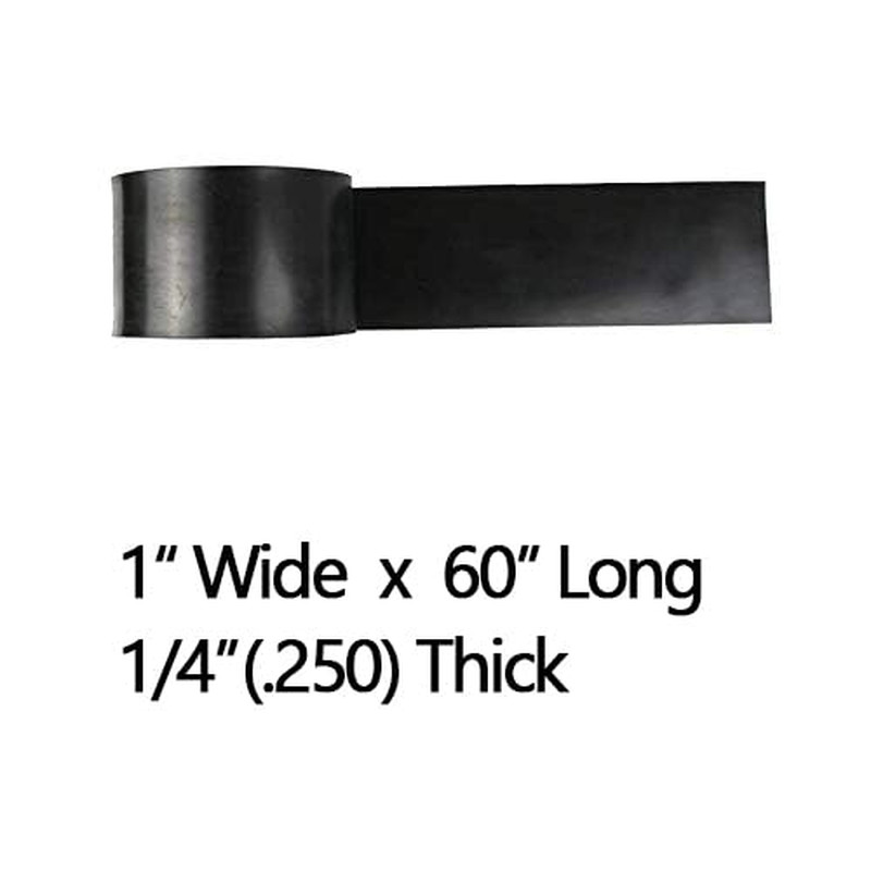 Solid Rubber Strip,Sheets,Rolls 1/4" (.250") Thick X 1" Wide X 60" Long, Thick N