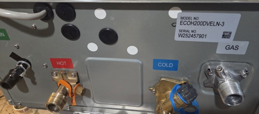 Rheem NG 9.5 GPM Indoor OR Outdoor Tankless Water Heater SMART ECOH200DVELN-3