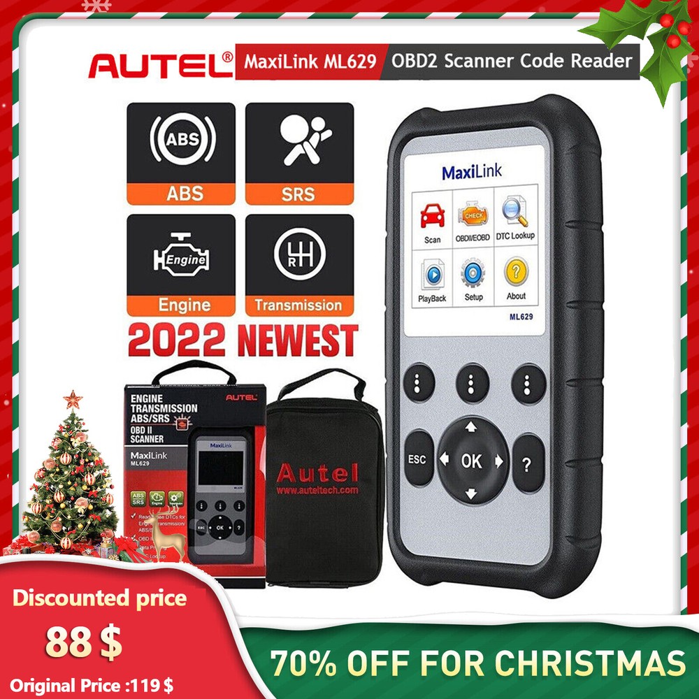 Autel MaxiLink ML629 Automotive OBD2 Scanner Code Reader Check Engine/ABS/SRS