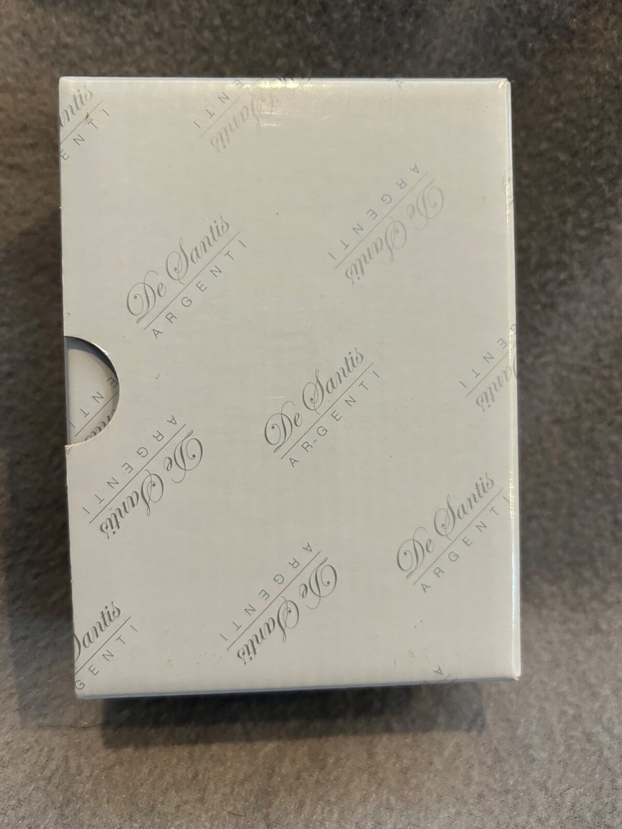 DeSantis ARGENTI (Italy) - 925 S. Silver Rosary in Filigree Box - ANGELS - Blue