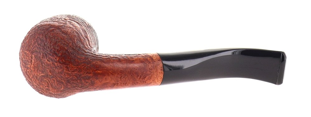 Pipe Chacom Flame Grain 268 brown sandblasted shape half bent apple 9mm