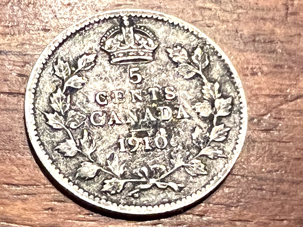 T2: Canada .900 Silver 1910 5 Cents