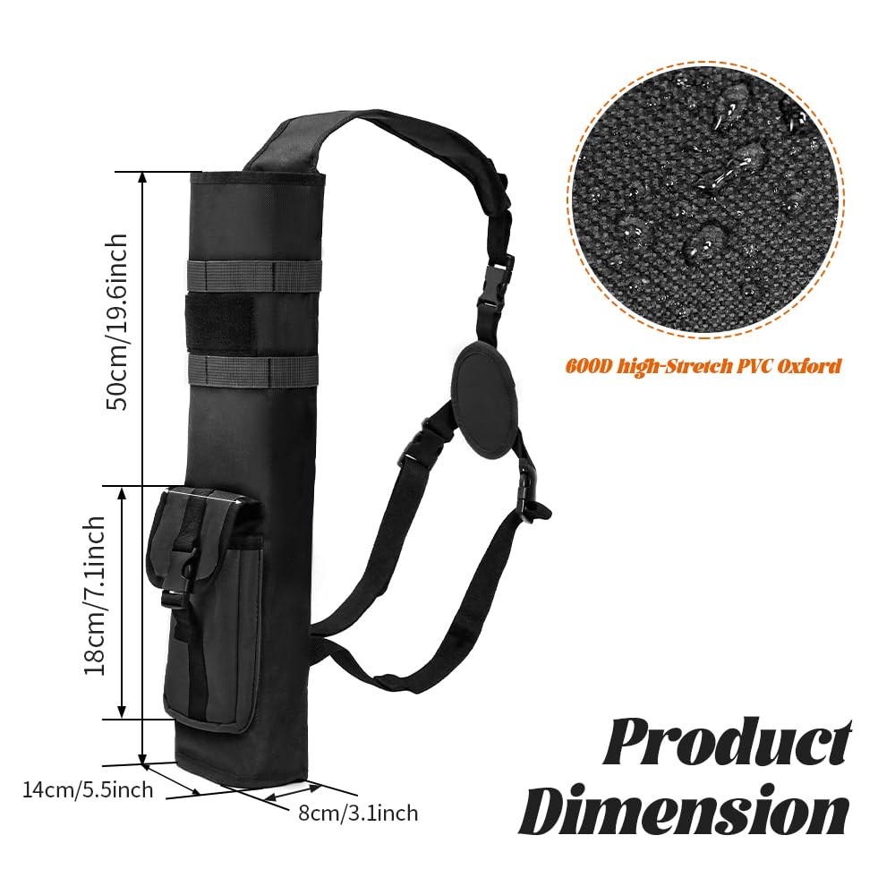 Archery Lightweight Back Quiver, Adjustable With Molle System Shoulder Holder...