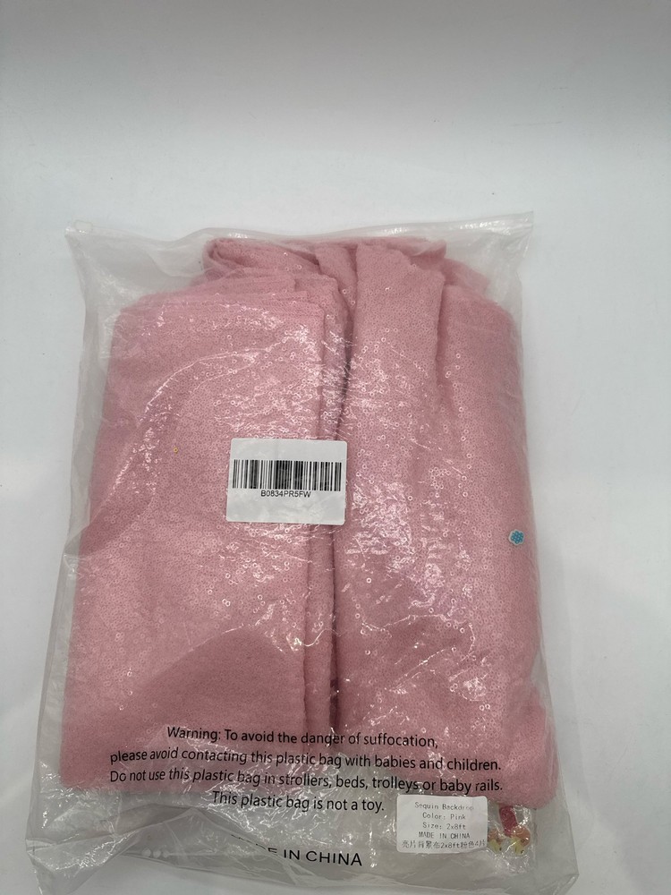 QueenDream Sequin Backdrop Drapes 4 Panels 2ftx8ft Glitter Curtains Pink