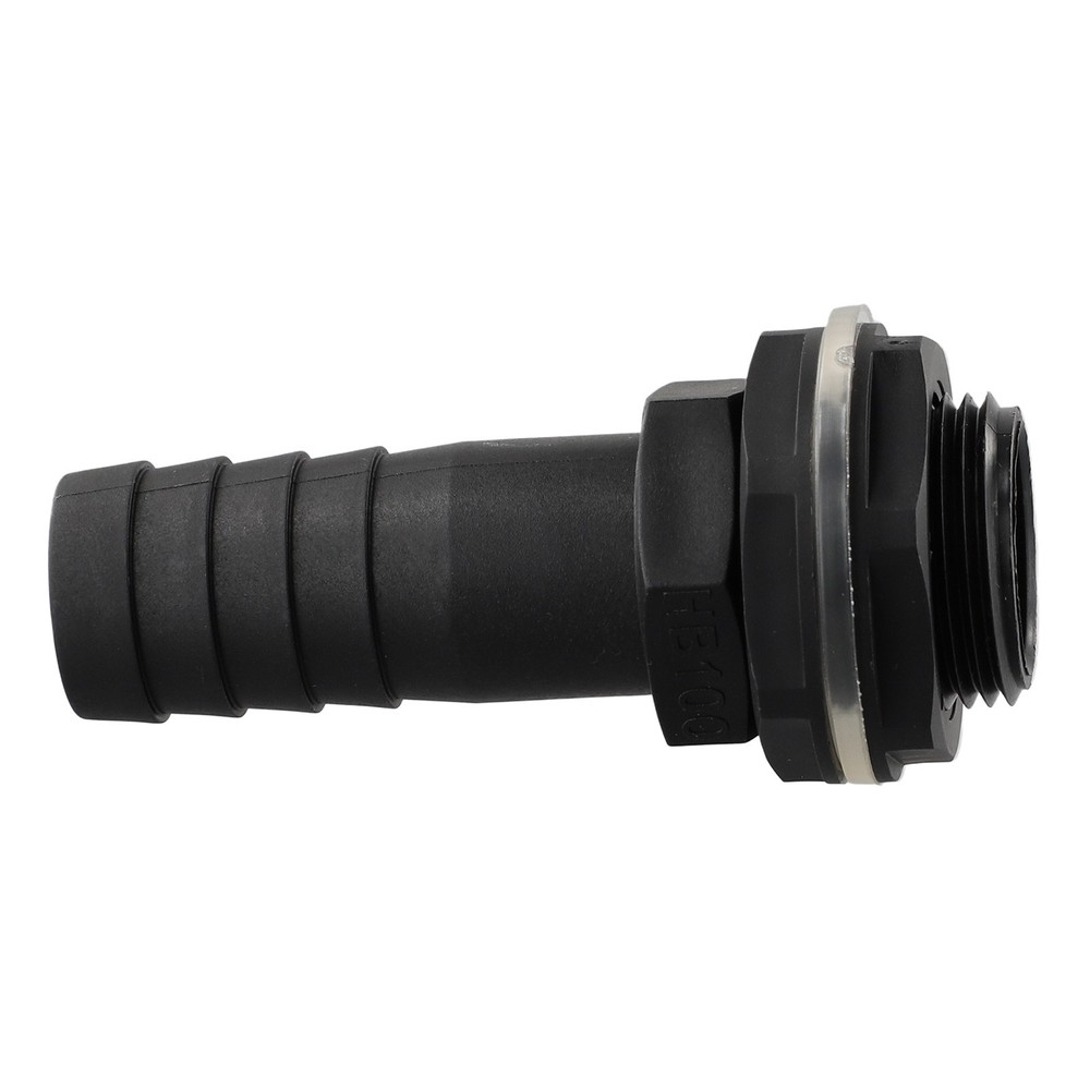 Pipe Overflow Connector 1\\\" Barb 3/4\\\" BSPM Thread Plastic Replacement