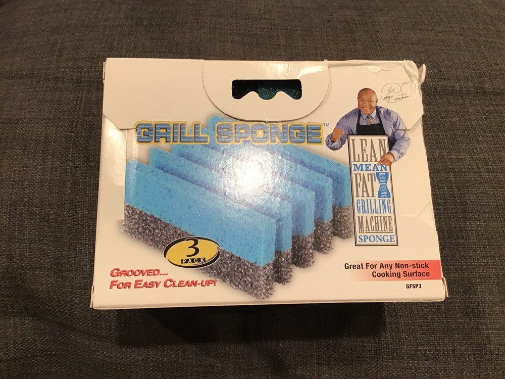 George Foreman Lean Mean Fat Reducing Grilling Machine Cleaning Sponges 3 pack