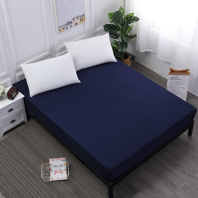 Waterproof Fitted Sheet Solid Color Bedding Mattress Protector Cover Washable