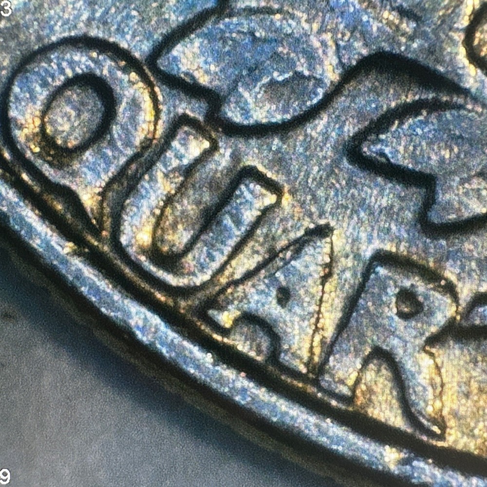 1985-D 25C Washington Quarter - Multiple Errors / Rim Doubling / DDR Errors