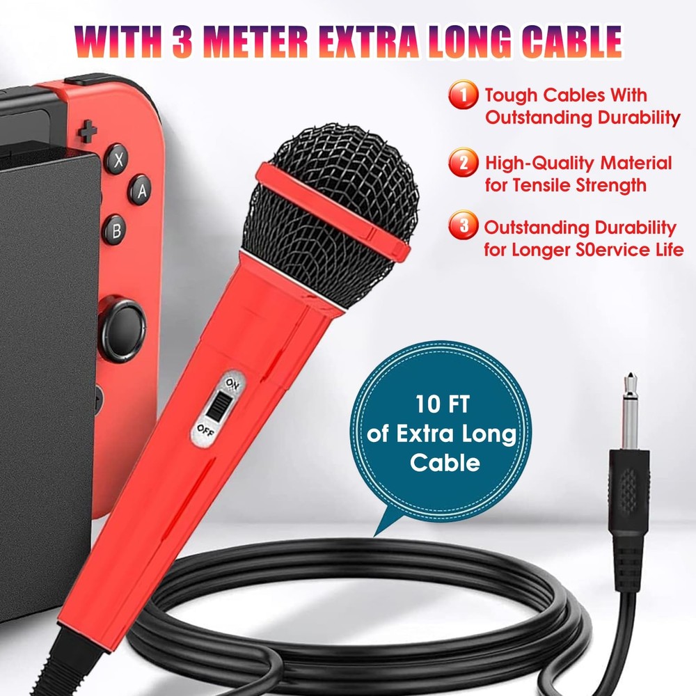 2-Piece 10FT Wired USB Device Microphone for Switch Gaming/PS5/PS4/XBOXONE/PC...