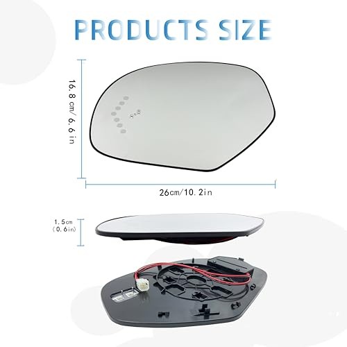 Left Driver Side Replacement Mirror Glass For 2009 2010 2011 left driver side