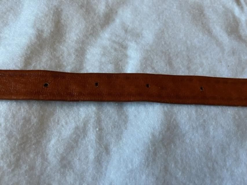 Soviet Era leather belt with a braid element