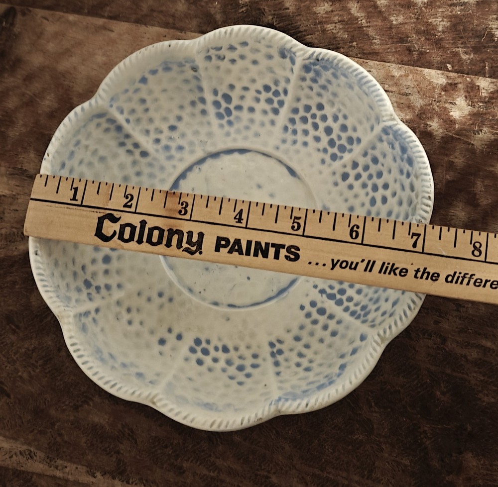 Vintage ceramic Blue And White Pitcher And Basin