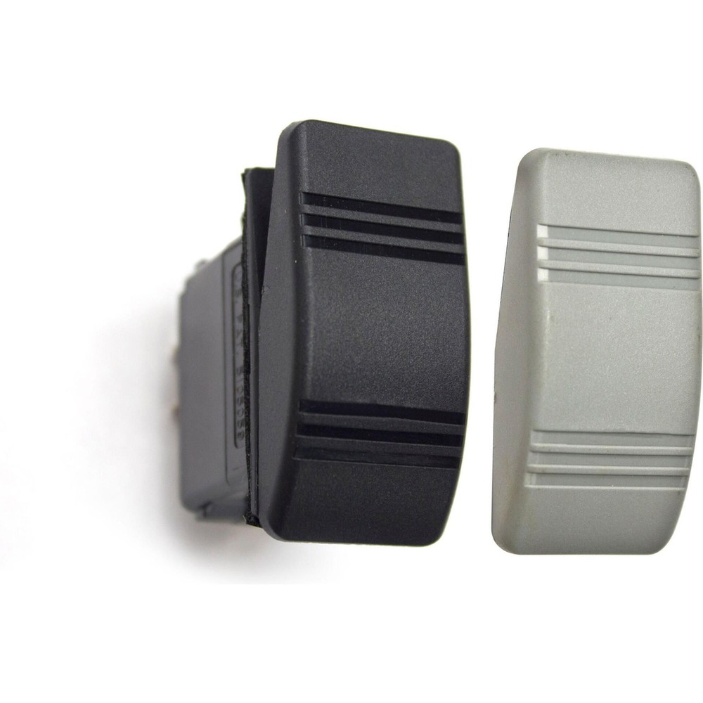 Sierra RK19850TP Black & Gray Rocker Switch, DPDT