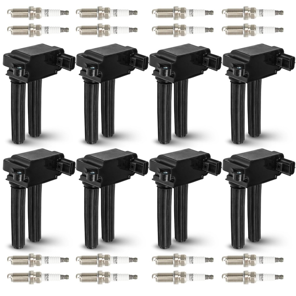 8PCS Ignition Coil Pack with 16PCS Iridium Spark Plug Compatible with Chrysle...