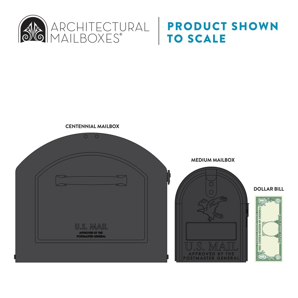 950020P-10 Centennial Post Mount Extra Large, Pewter