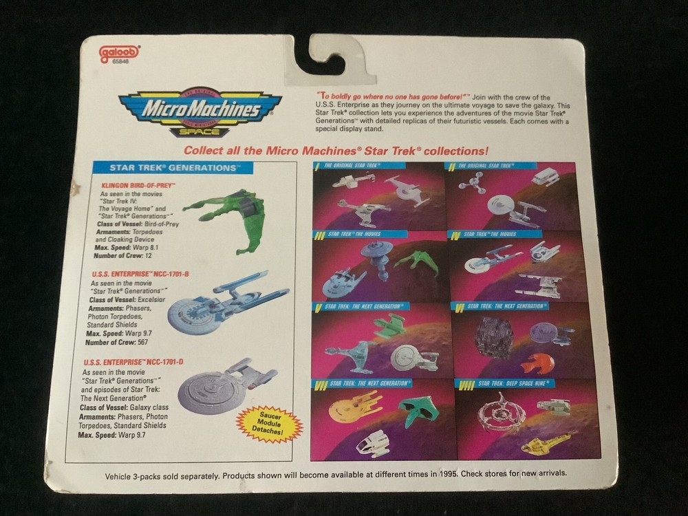 * Micro Machines STAR TREK GENERATIONS 1994 - NIP