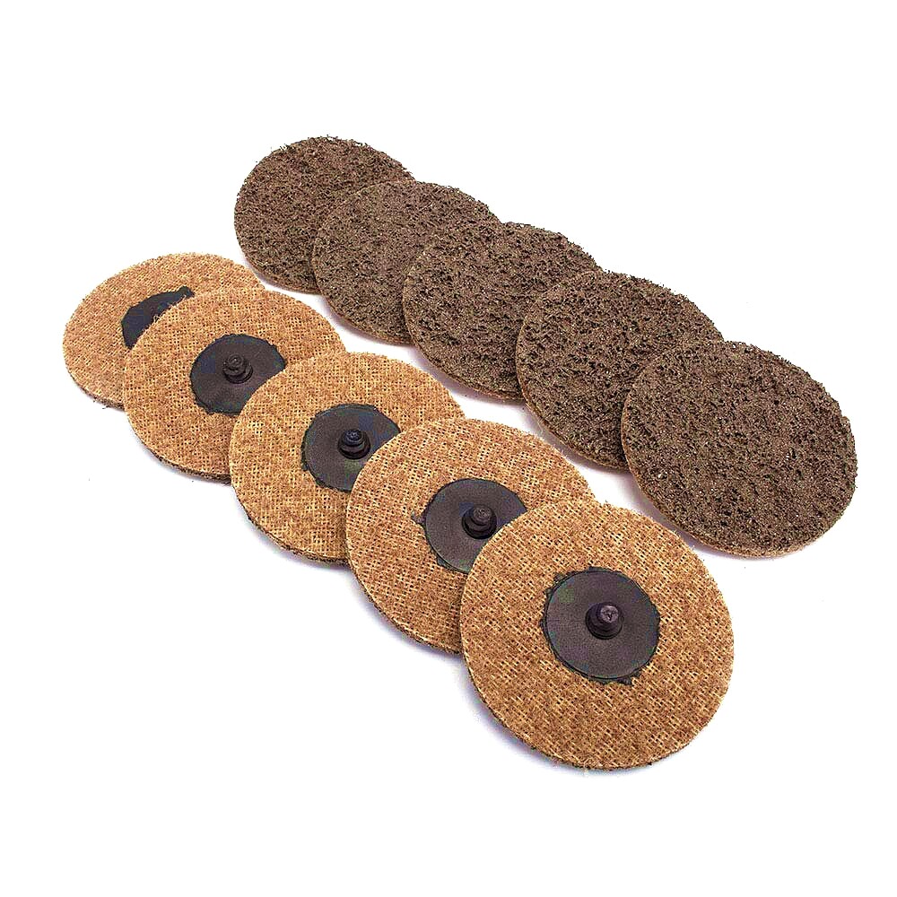 25PCS 3-in Surface Conditioning Disc Coarse Sanding Discs Roll Quick Change Pads