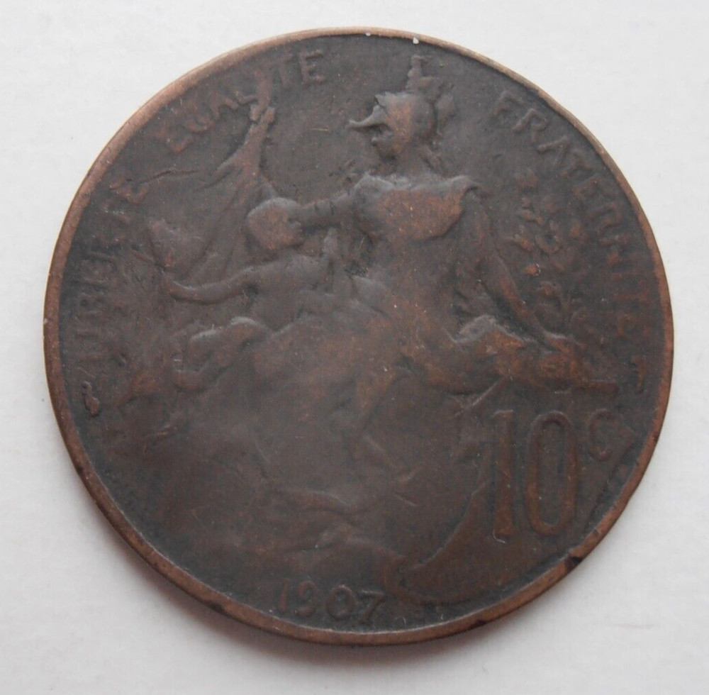 FRANCE 10 CENTIMES 1907