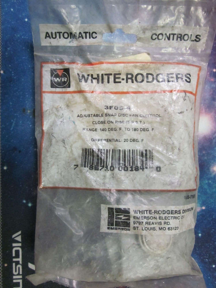 White Rodgers Ajustable Snap Disc Limit Control P/N: 3F05-4