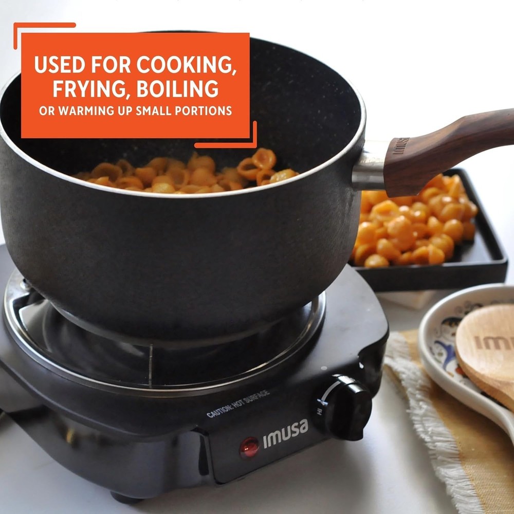 Versatile Electric Single Burner, 1100W - Ideal for Camping & Office Use