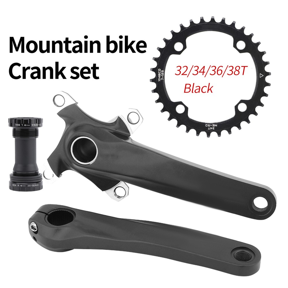 MEROCA Crankset Bottom Bracket 36T Black