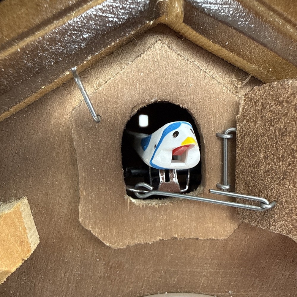 VTG German Cuckoo Clock Stag Deer Rabbit Hare Pheasant Bird - *Untested - AS IS*
