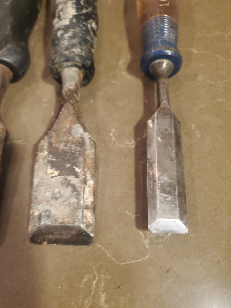 Vintage Craftsman Wood Chisel Lot