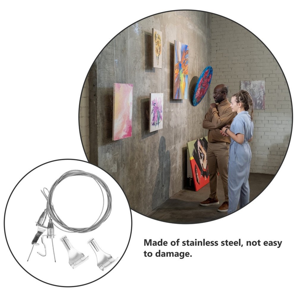 Picture Rail Hooks Adjustable Hanger Mirror Frame Hanging Tool Heavy Kit