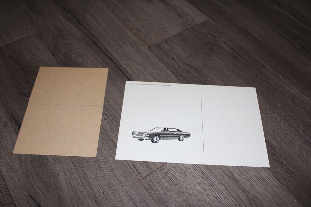 1972 Chevy Impala large postcard & sticker