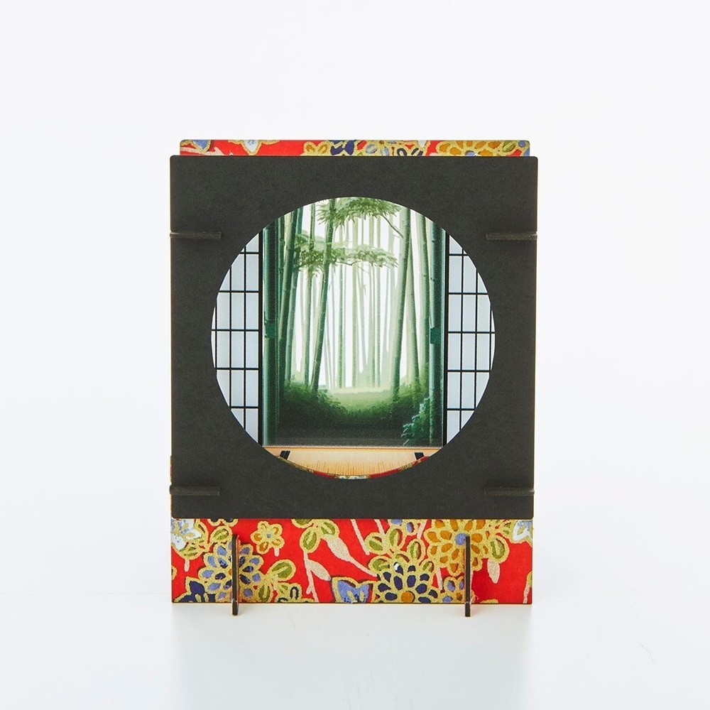 3D Paper Stand Layer Art - Round Window - Bamboo forest CHIKURIN