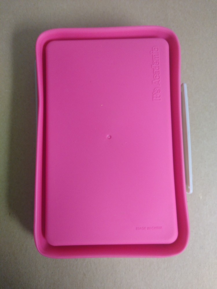 Silicone Expandable Pencil Box Foldable Flexible Collapsible Adjustable Pink