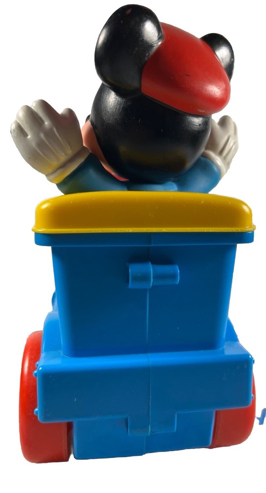 Walt Disney Vintage Mickey Mouse Popping Balls Pull String Toy Train