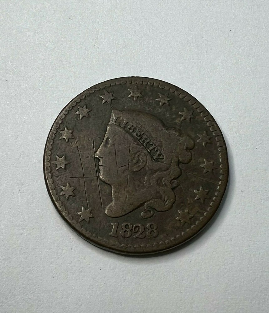 U.S 1828 Large Cent  G+ SCR On DBV