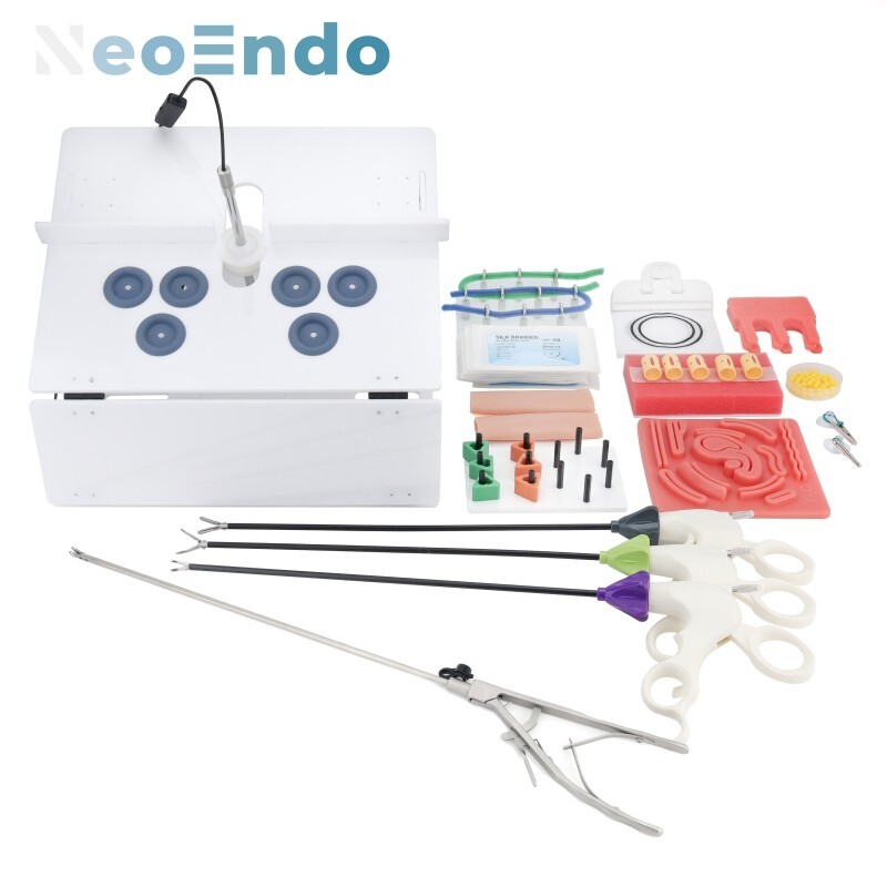 Laparoscopic Trainer Simulator Training Box with HD Camera and 8 Training Module