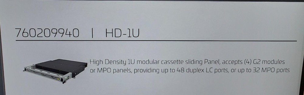 Commscope Density 1U modular cassette sliding panel HD-1U