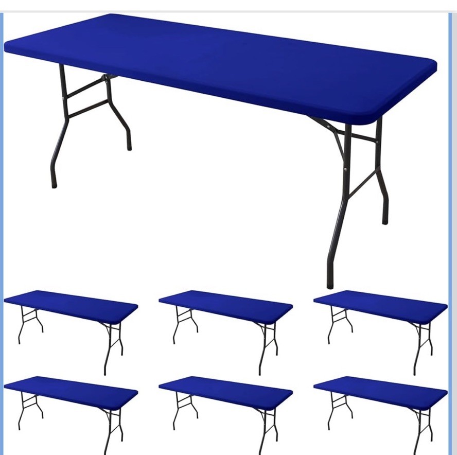 Spandex Fitted Tablecloths 6 Pack Royal Blue