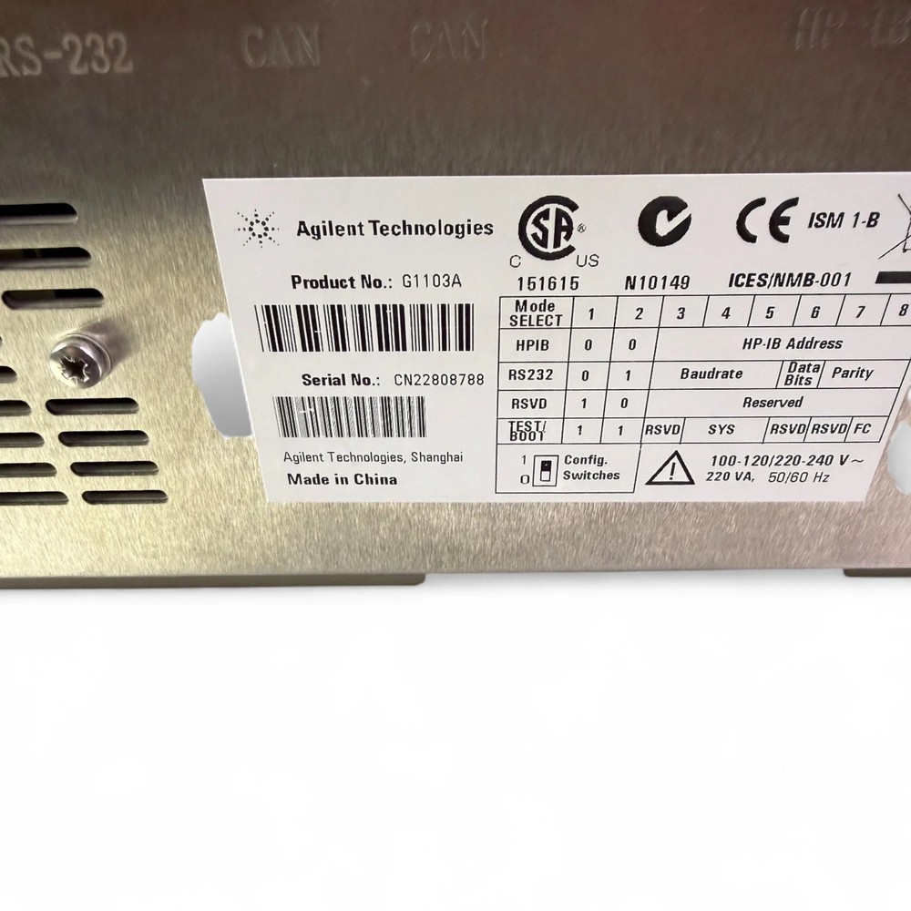 Agilent 8453 UV-Vis Spectrophotometer G1103A Diode Array System