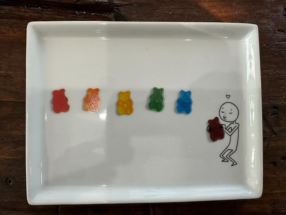 CB2 OLIVER 2015 Pride Gummy Bear Appetizer Plate Crate & Barrel