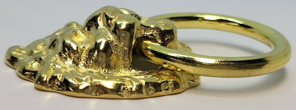 Solid brass Duncan Phyfe style Lion Head knocker ring Pull Early American SINGLE