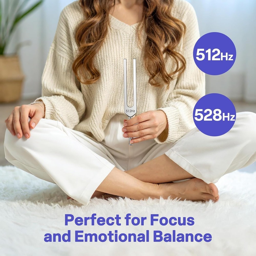 Tuning Fork Set, Weighted & Unweighted Frequency Tools with Activator, Mallet