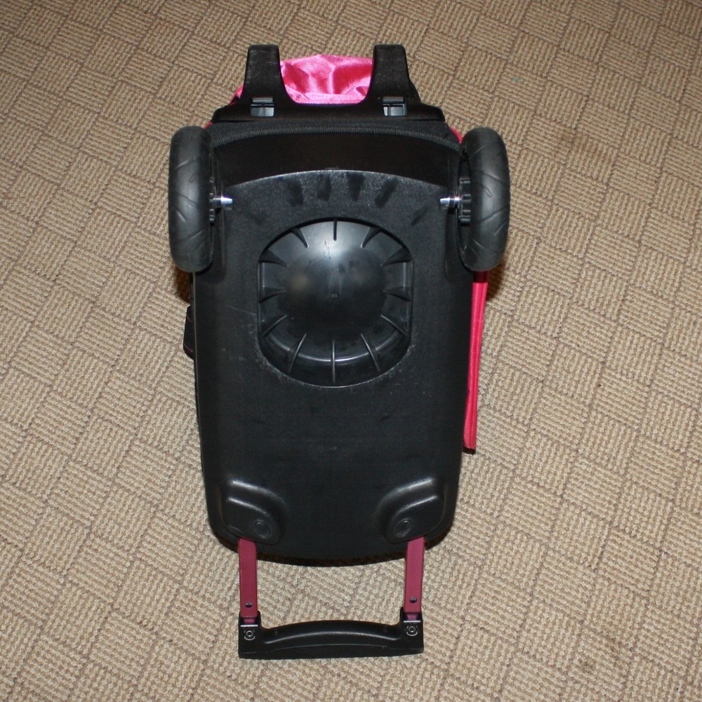 Brunswick Pink Black Rolling Bowling Ball Bag Single Telescoping Handle