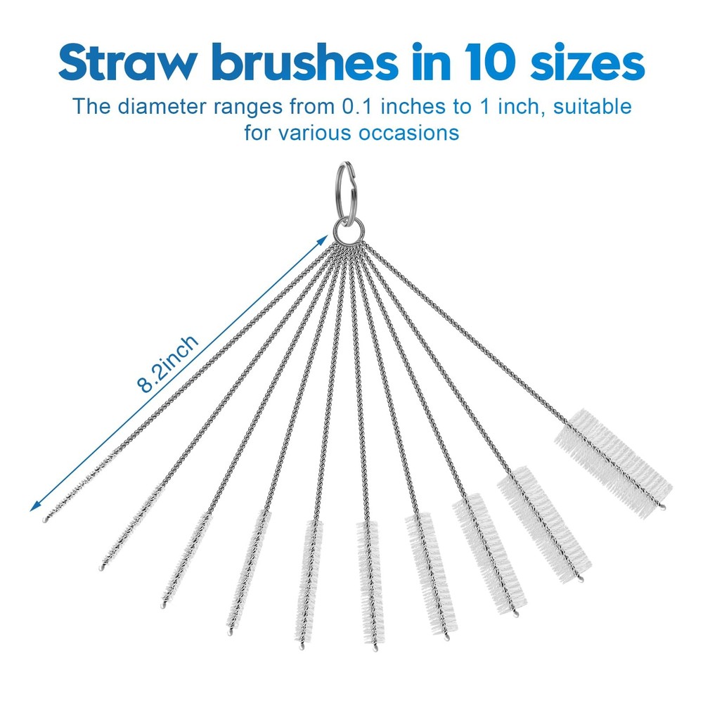 14Pcs Bottle Brush Cleaner Set, Long Handle Brushes, Multicolored
