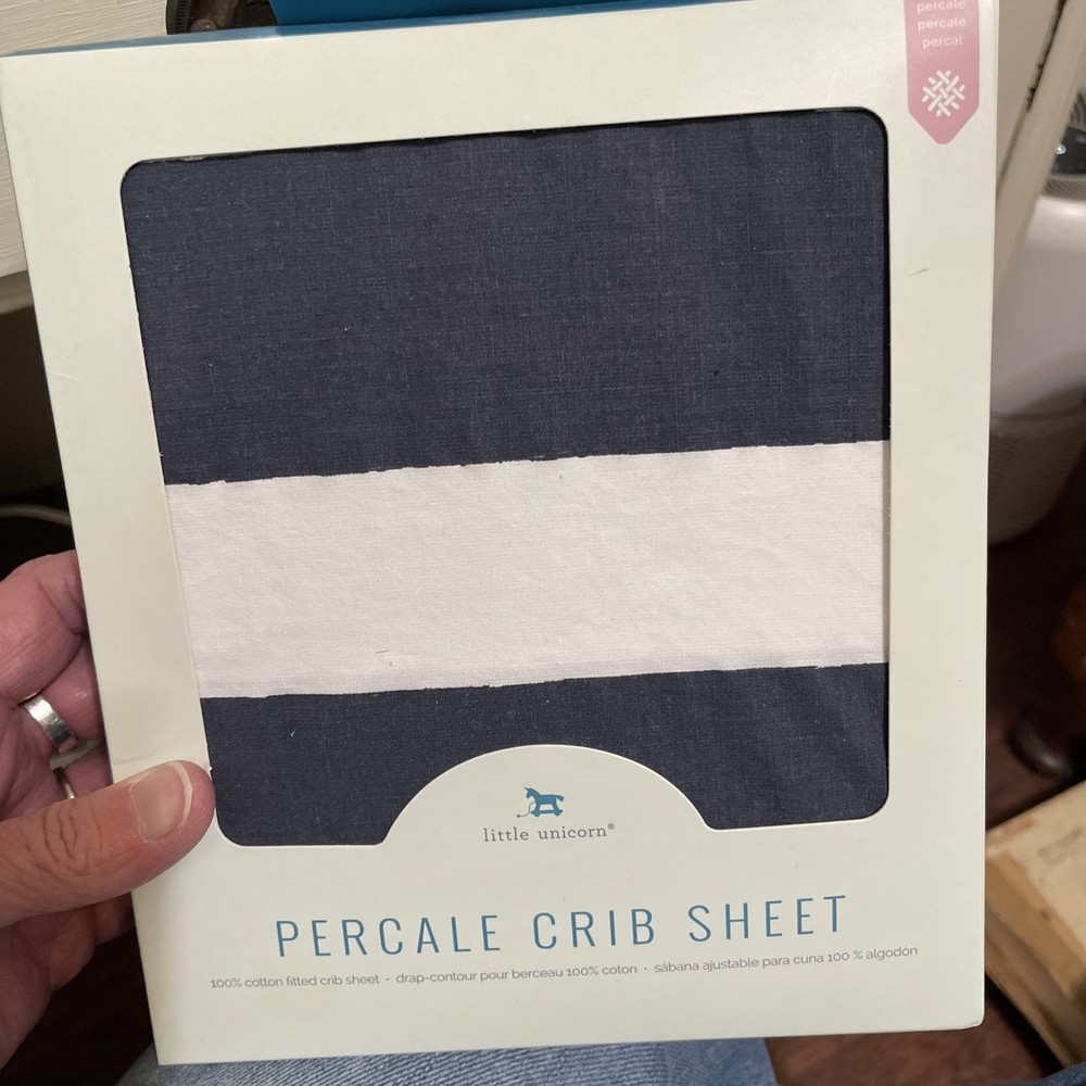 Little Unicorn Percale Crib Sheet New In Box Unopened