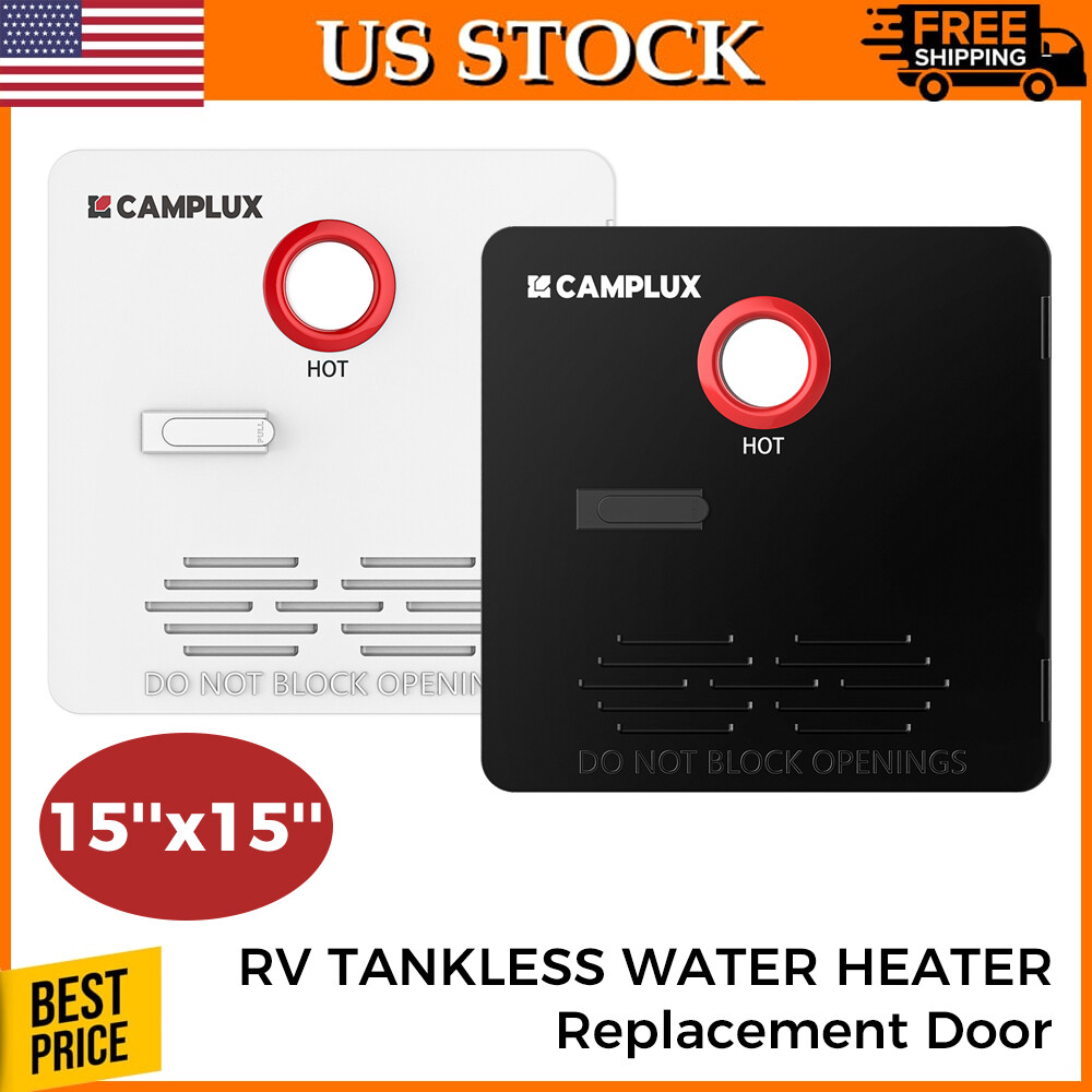 CAMPLUX RV Tankless Water Heater Door - 15x15", Waterproof, for 4/6 Gallon Tanks