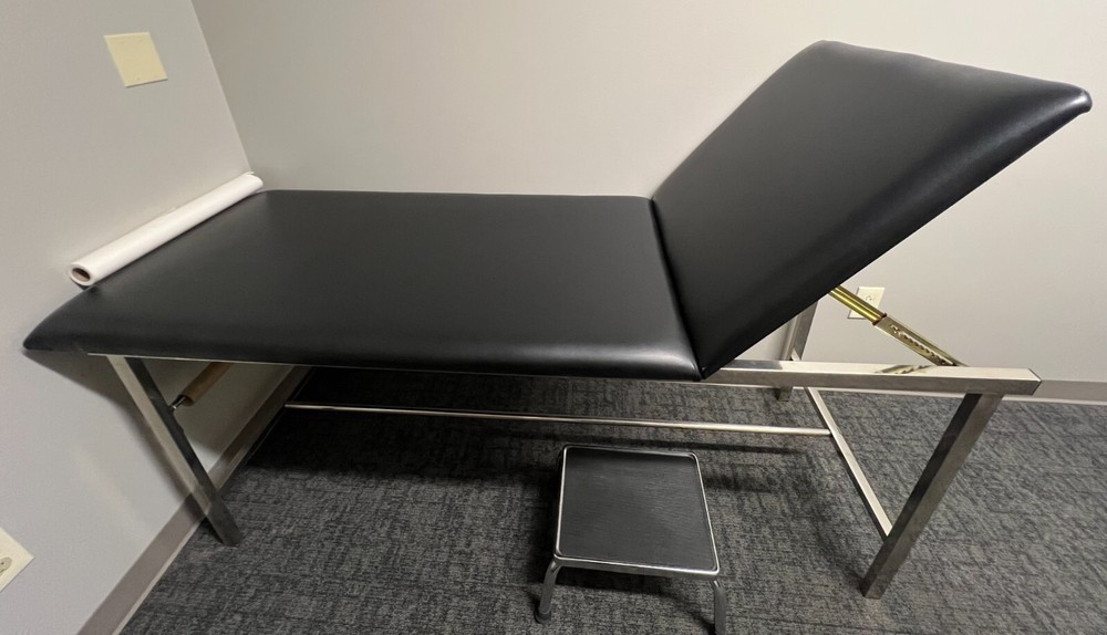 Black Medical Exam Table
