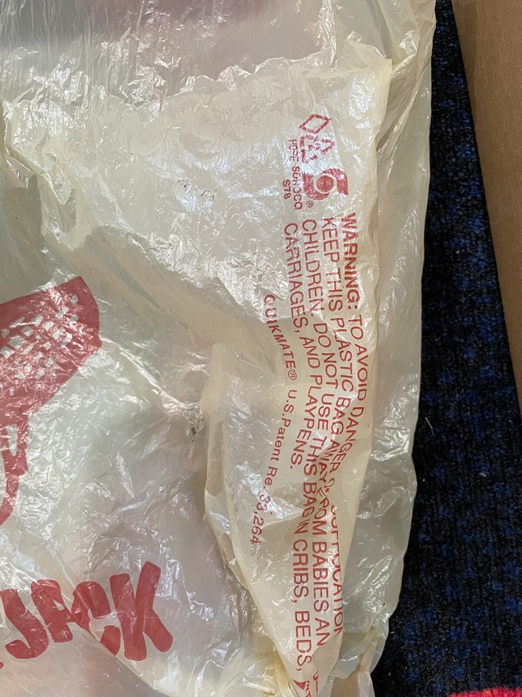 Vintage Plastic Farmer Jack Grocery Bag B1